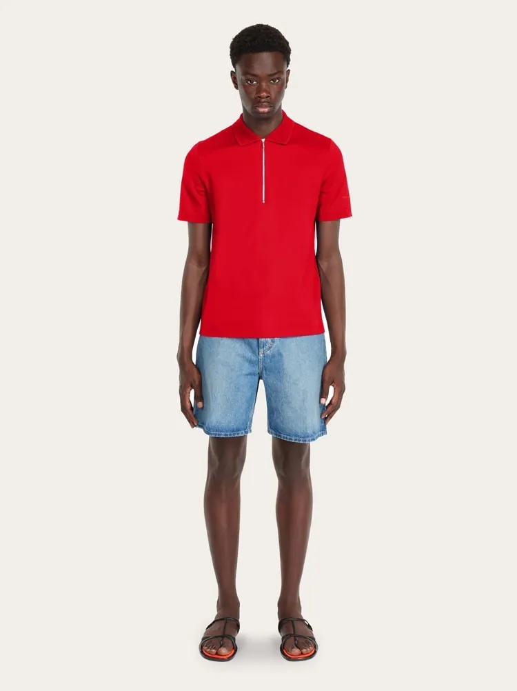 Zip Collar Polo Shirt