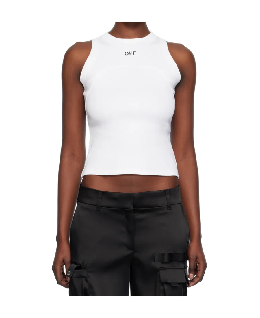 Off-White Crewneck Sleeveless Top