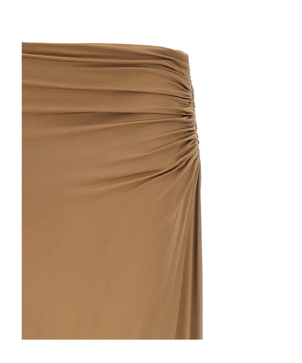Magda Butrym Cut-Out-Detailed Ruched Maxi Skirt