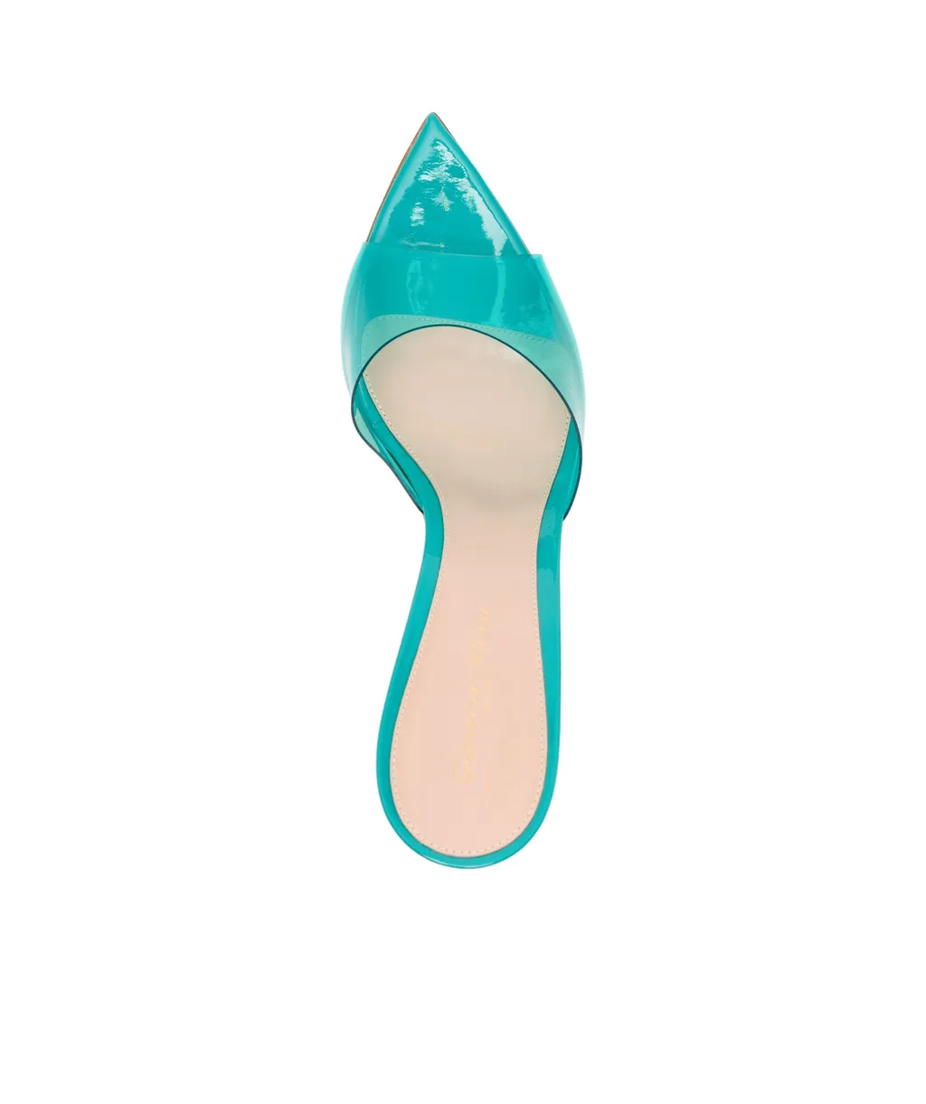Elle 85Mm Transparent-Strap Mules