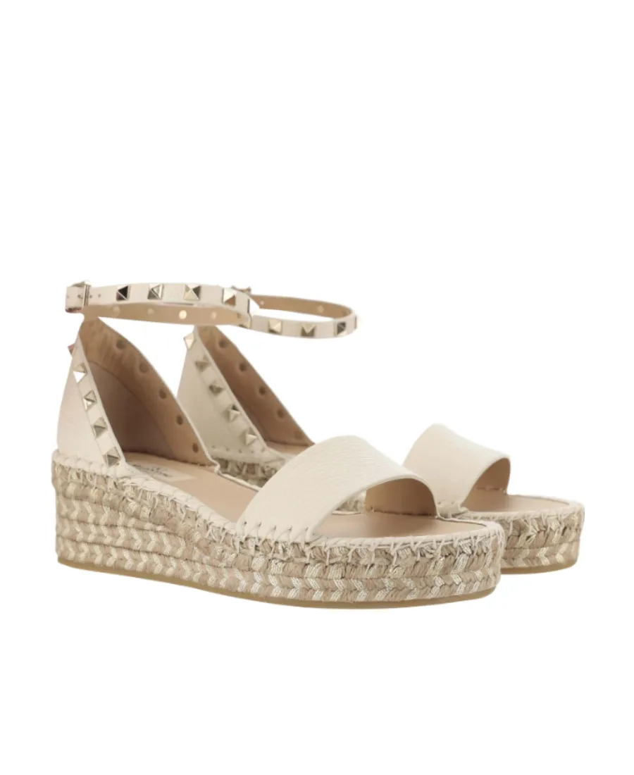 Valentino Garavani Rockstud Open Toe Espadrille Sandals