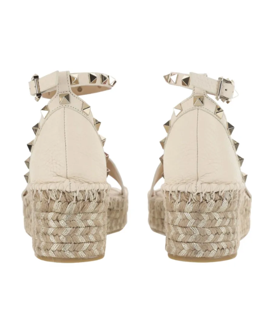Valentino Garavani Rockstud Open Toe Espadrille Sandals