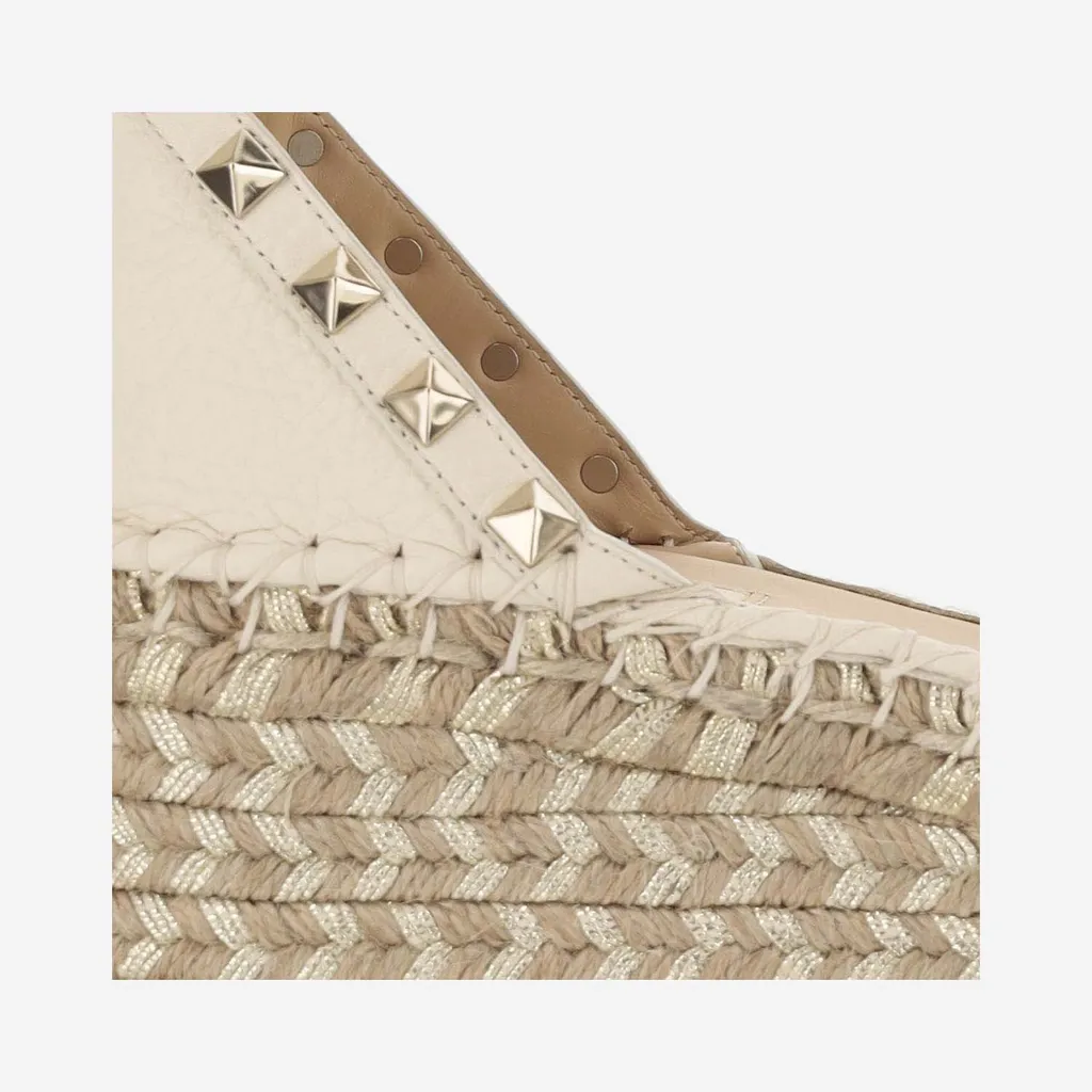 Valentino Garavani Rockstud Open Toe Espadrille Sandals