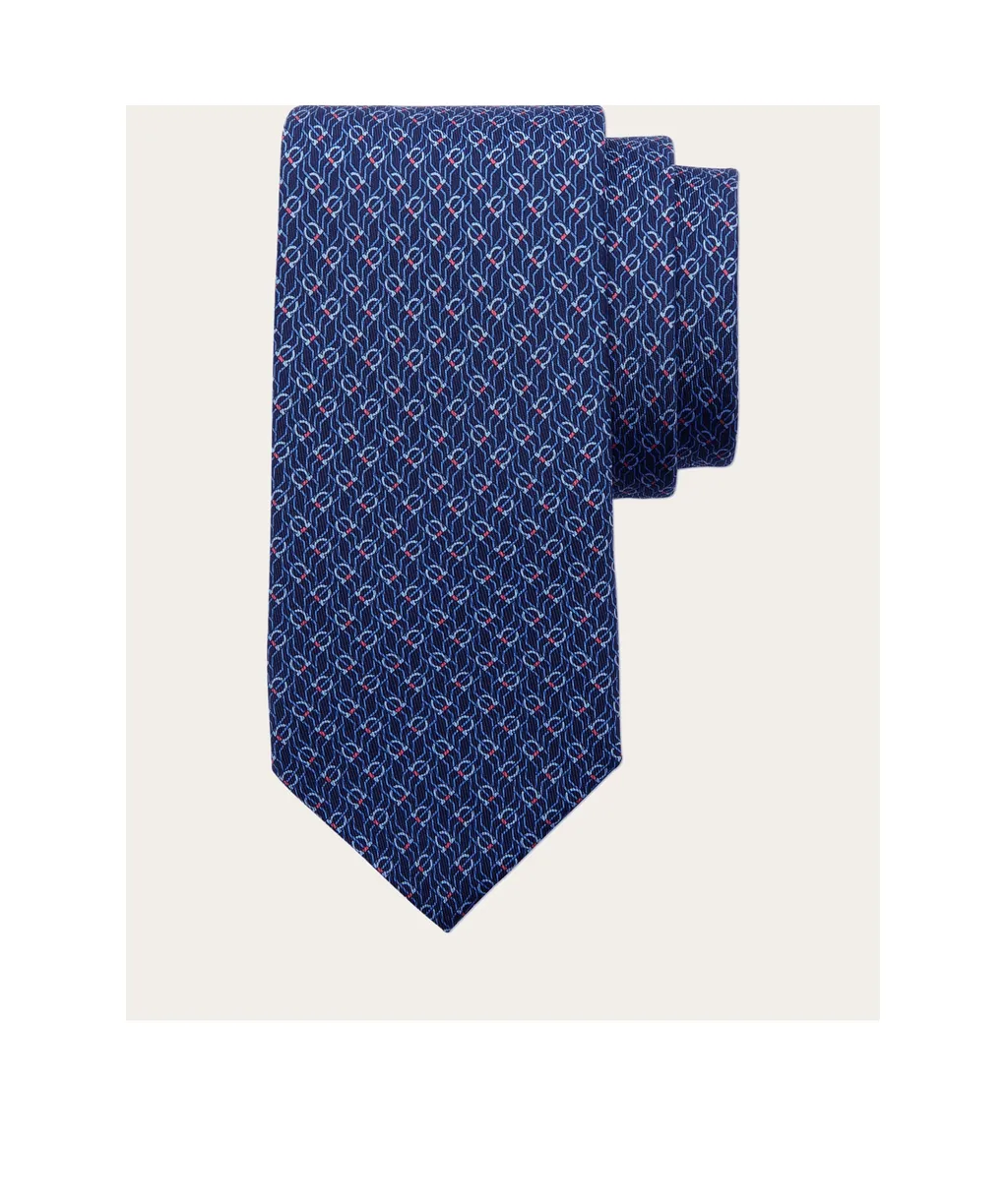 Ferragamo Tetris-Printed Pointed-Tip Tie