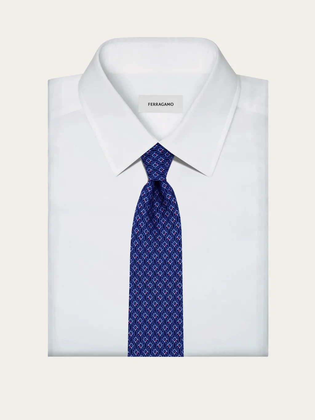 Ferragamo Tetris-Printed Pointed-Tip Tie