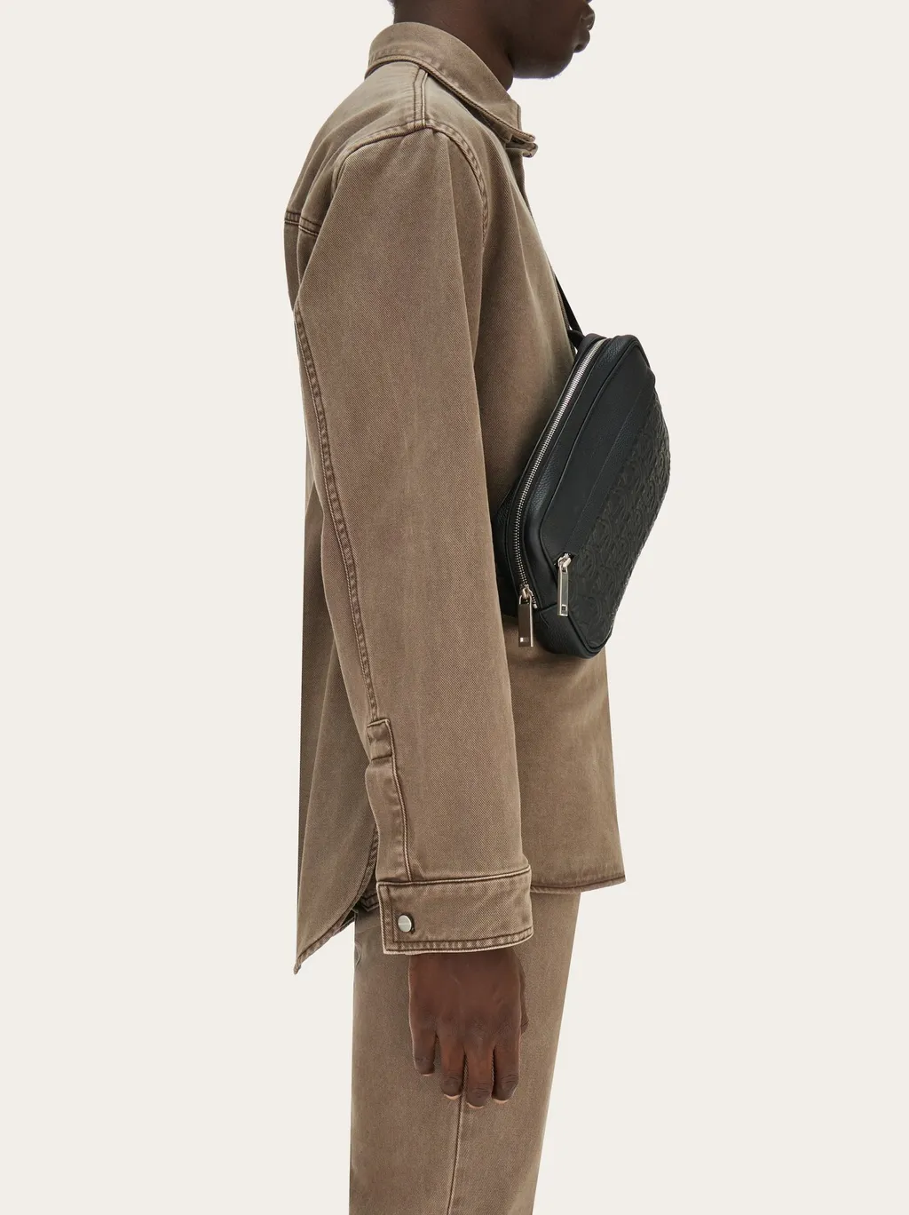 Salvatore Ferragamo Gancini Embossed Belt Bag