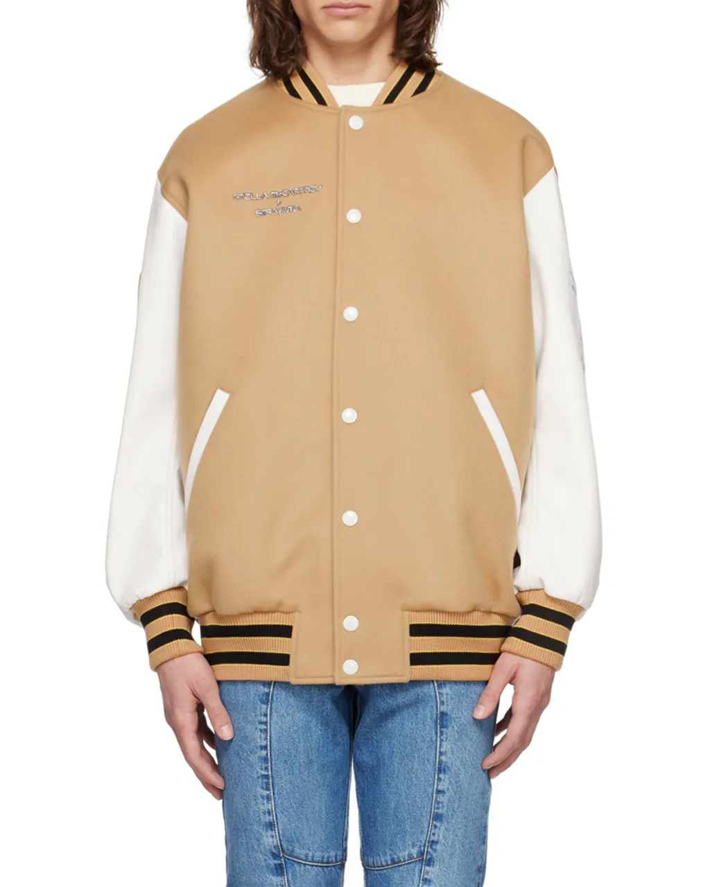Pattern Baseball Jacket