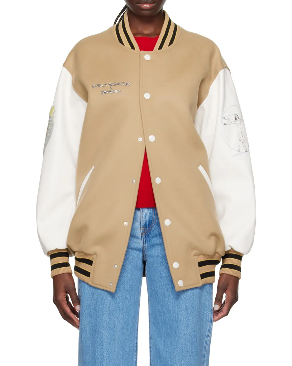Pattern Baseball Jacket