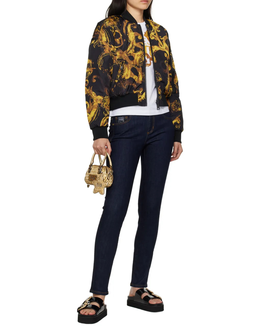 Versace Jeans Couture Barocco Printed Crewneck T-Shirt
