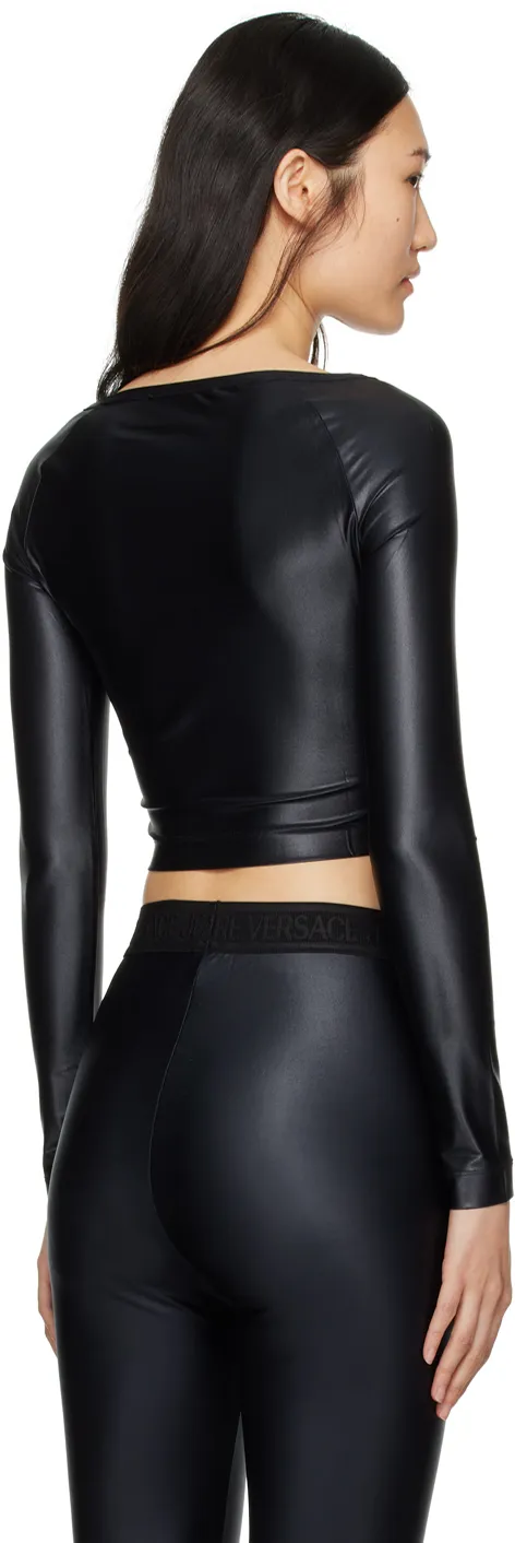 Versace Jeans Couture Cut-Out Detailed Jersey Cropped Top