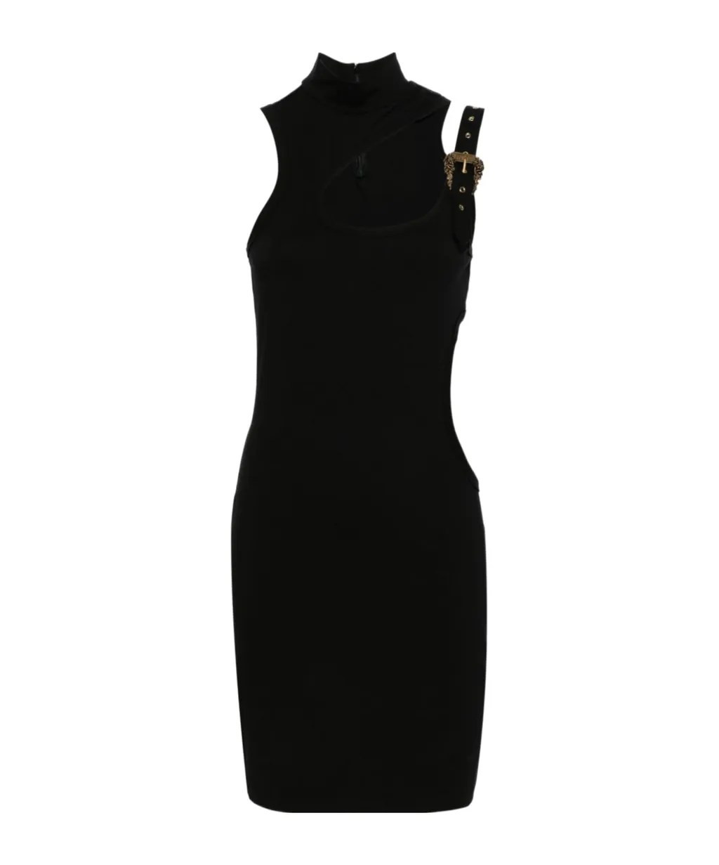 Buckle-Straps Cut-Out Minidress