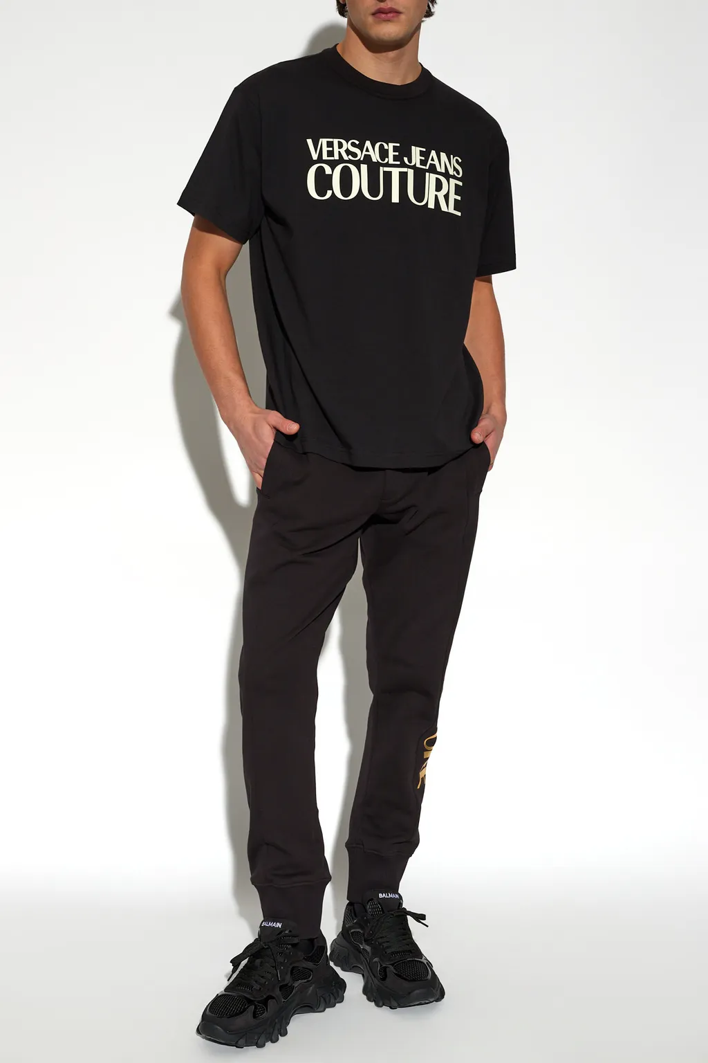 Versace Jeans Couture Logo Printed Crewneck T-Shirt
