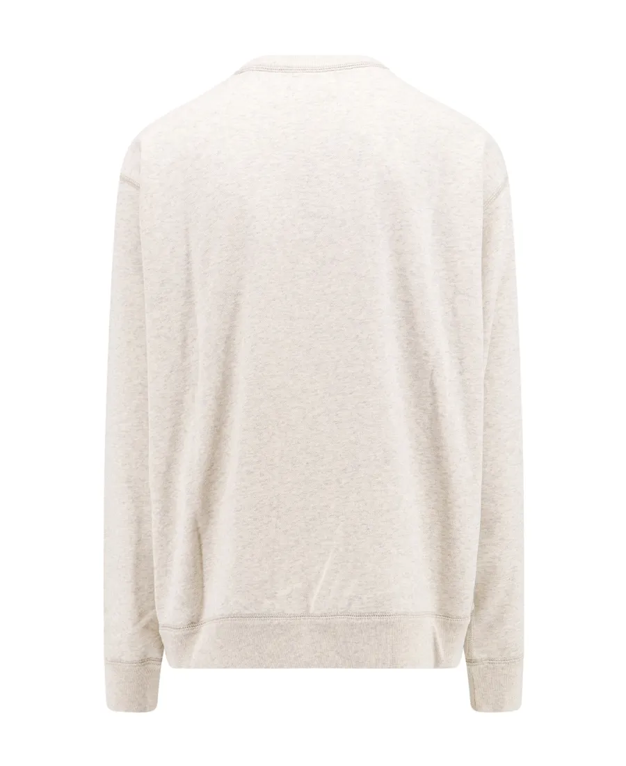 Isabel Marant Logo Flocked Crewneck Sweatshirt