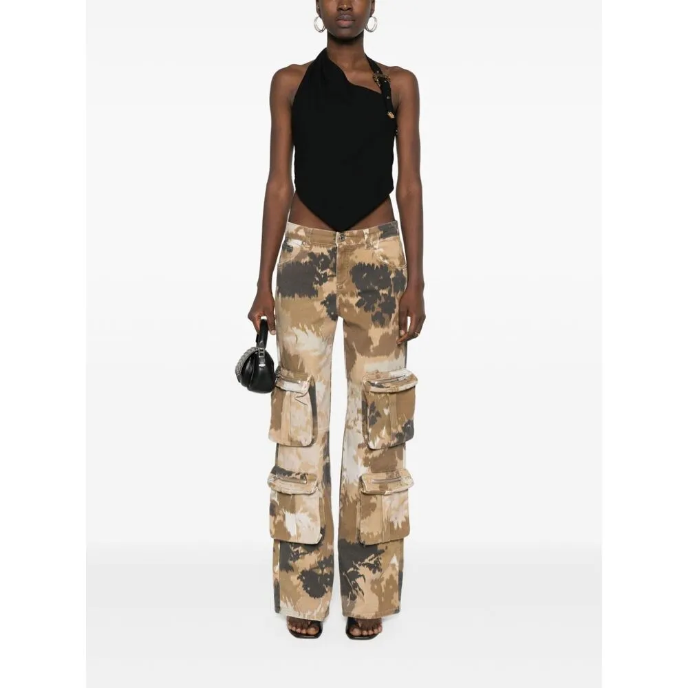 Baroque-Buckle Cropped Top