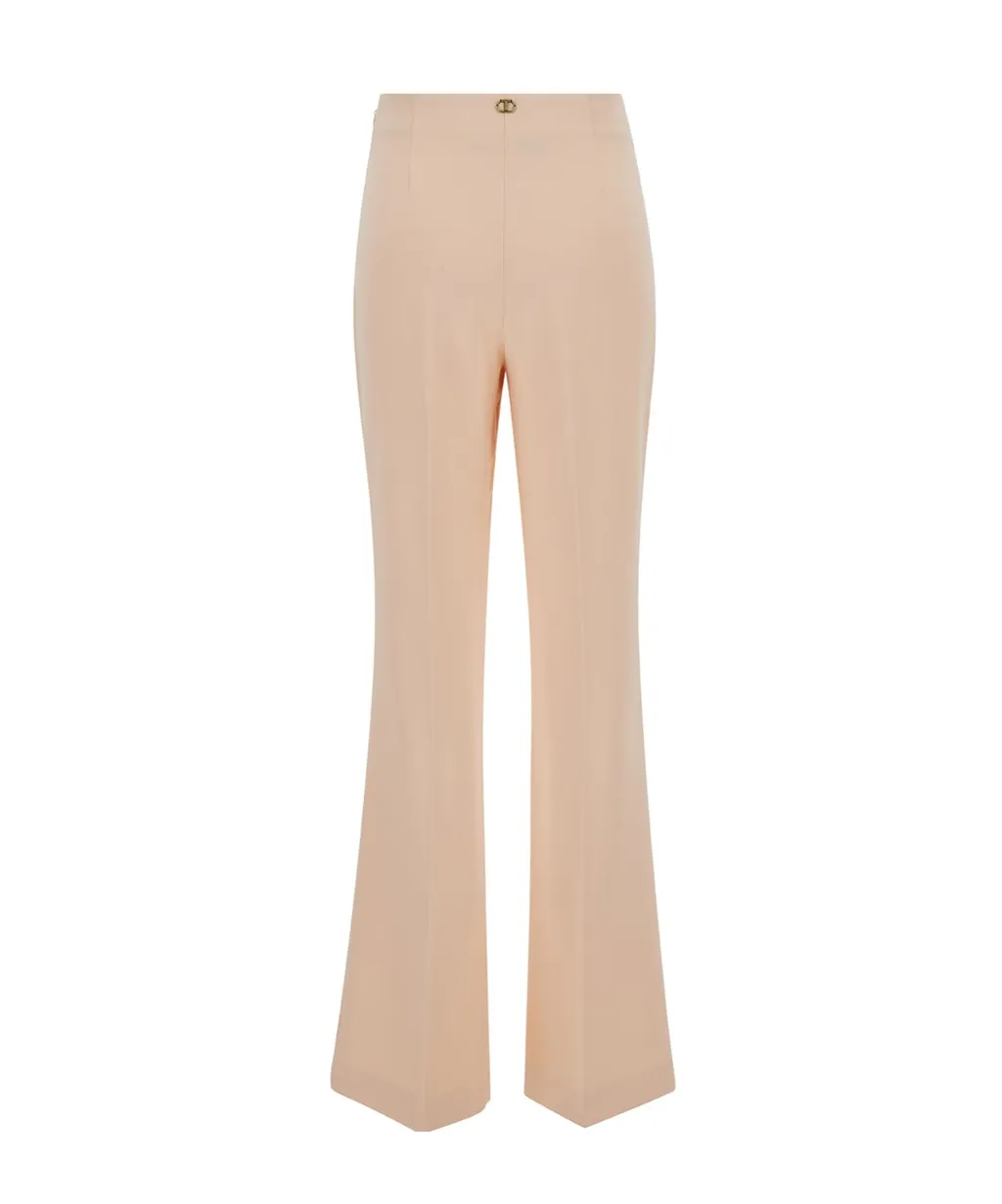 Twinset Logo Plaque Flared Trousers