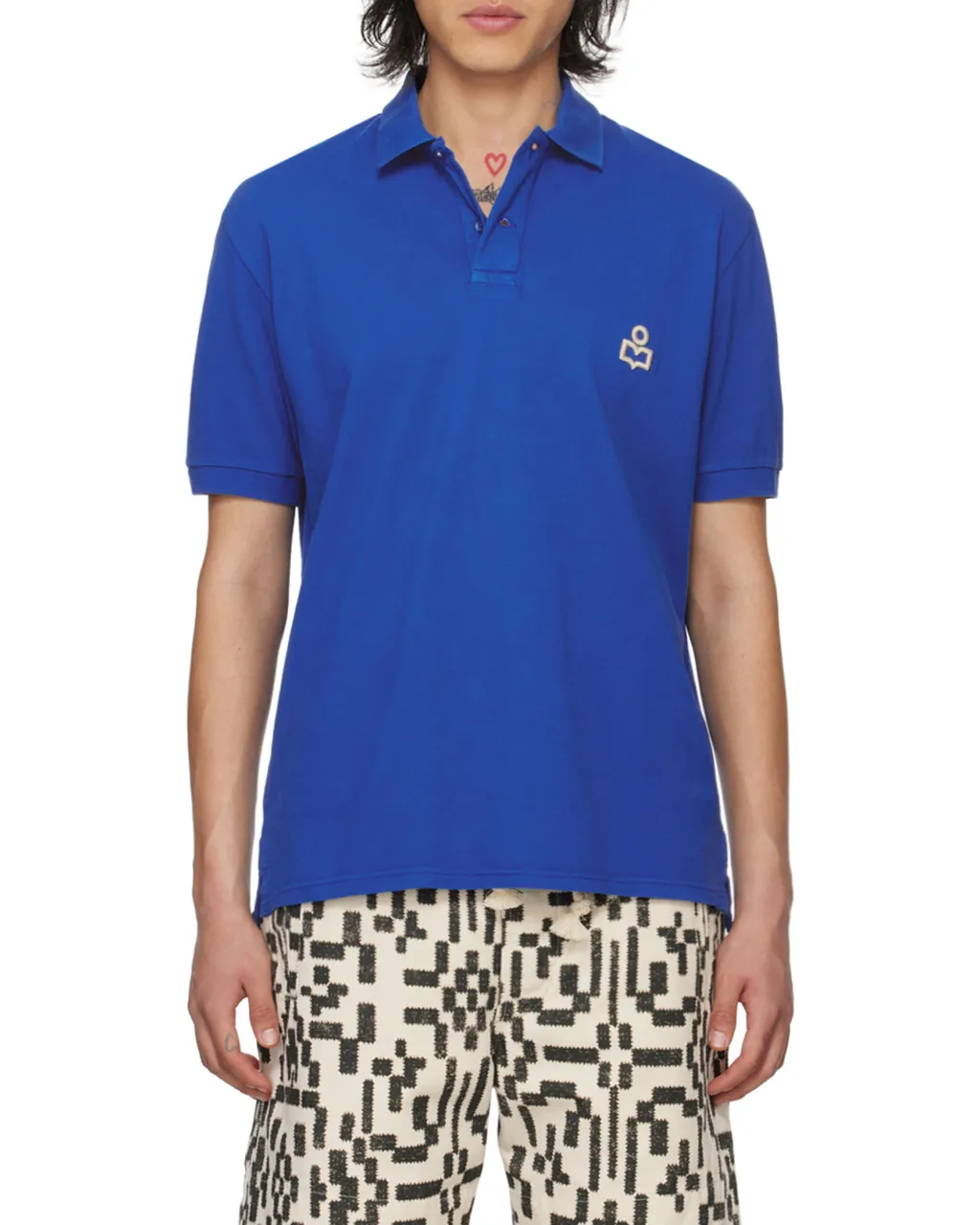 Isabel Marant Afko Logo Embroidered Polo Shirt