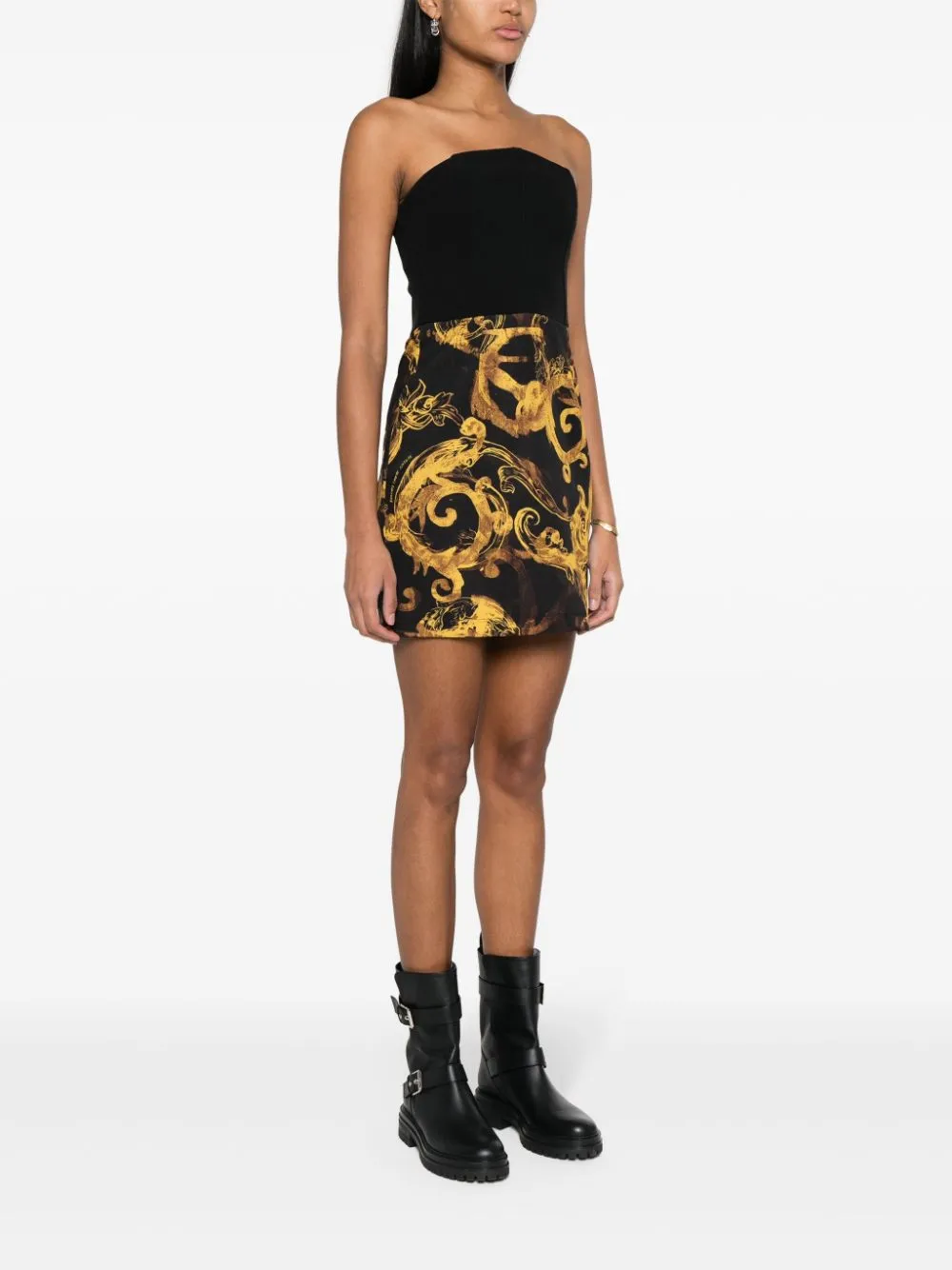 Barocco-Print Mini Dress