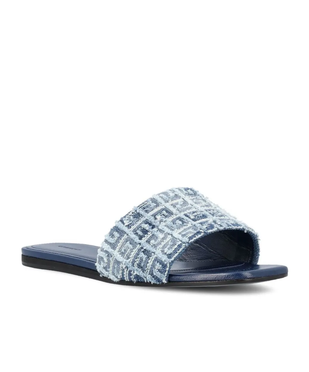 Givenchy 4G Motif Denim Sandlas