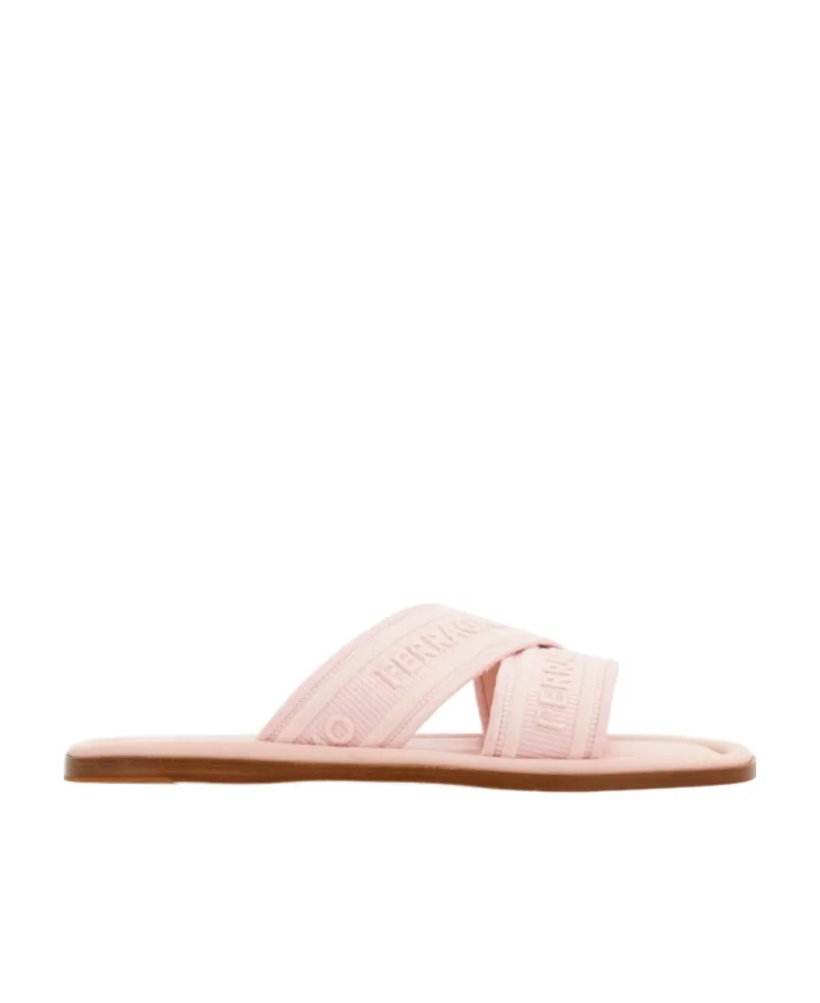 Salvatore Ferragamo Logo Embossed Slip-On Sandals