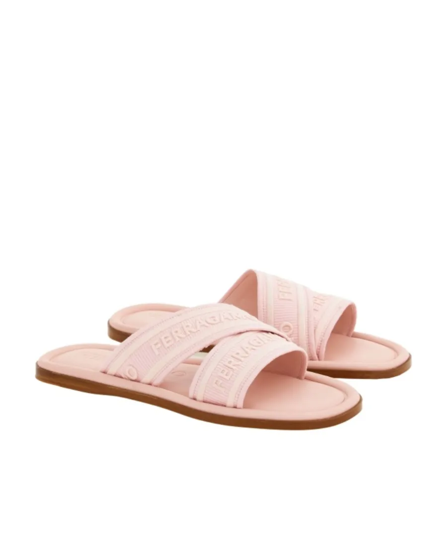 Salvatore Ferragamo Logo Embossed Slip-On Sandals