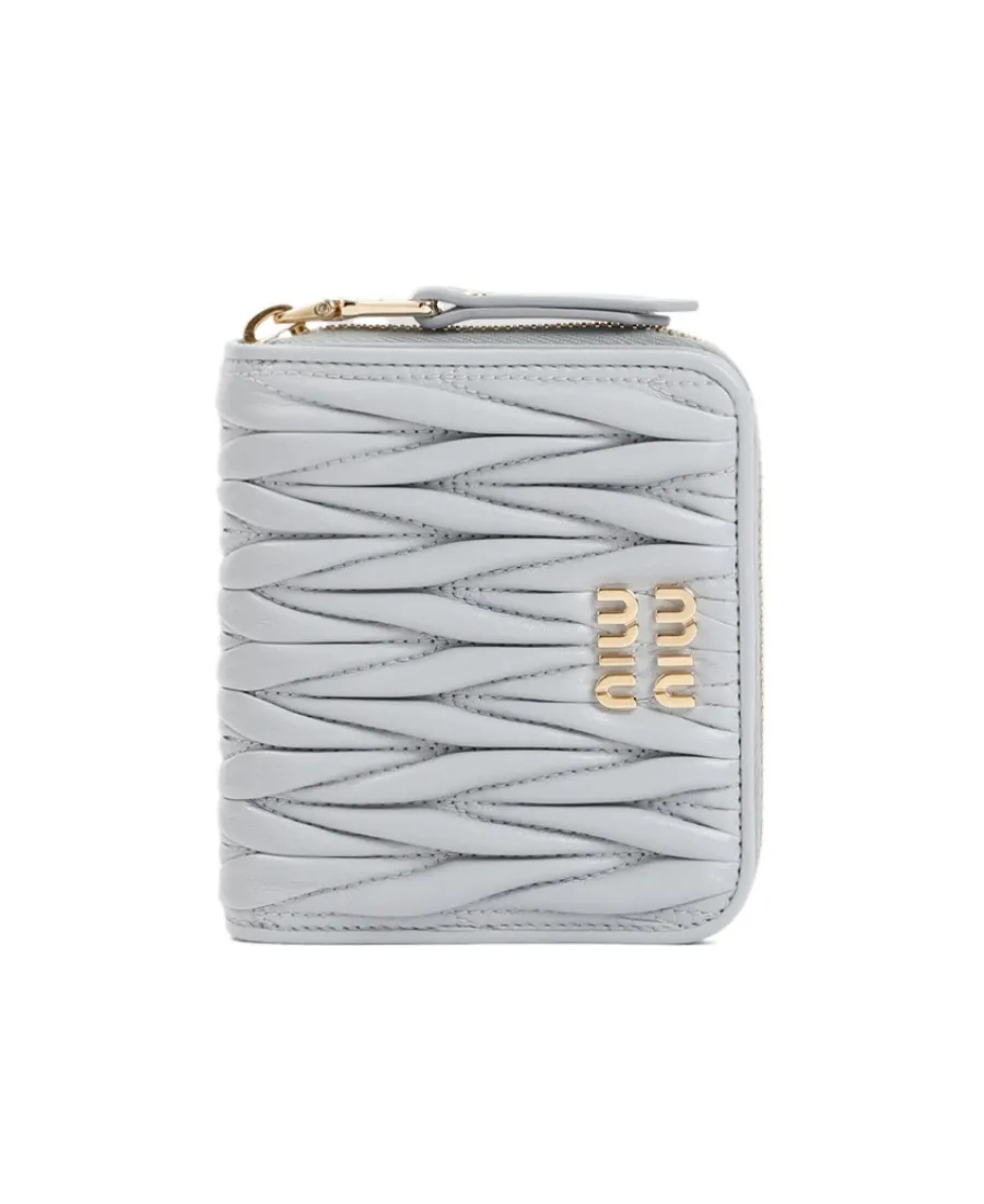 Miu Miu Logo Plaque Zipped Around Wallet