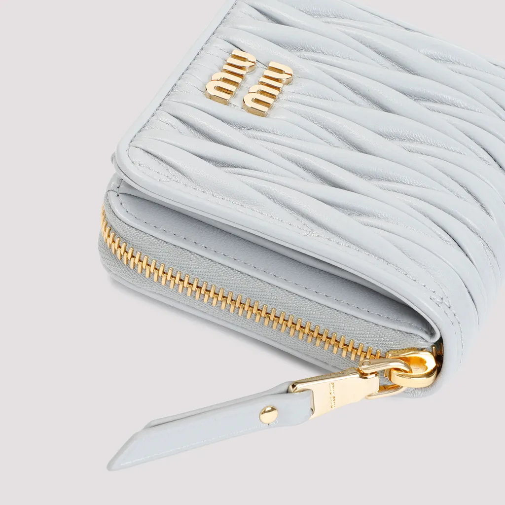 Miu Miu Logo Plaque Zipped Around Wallet