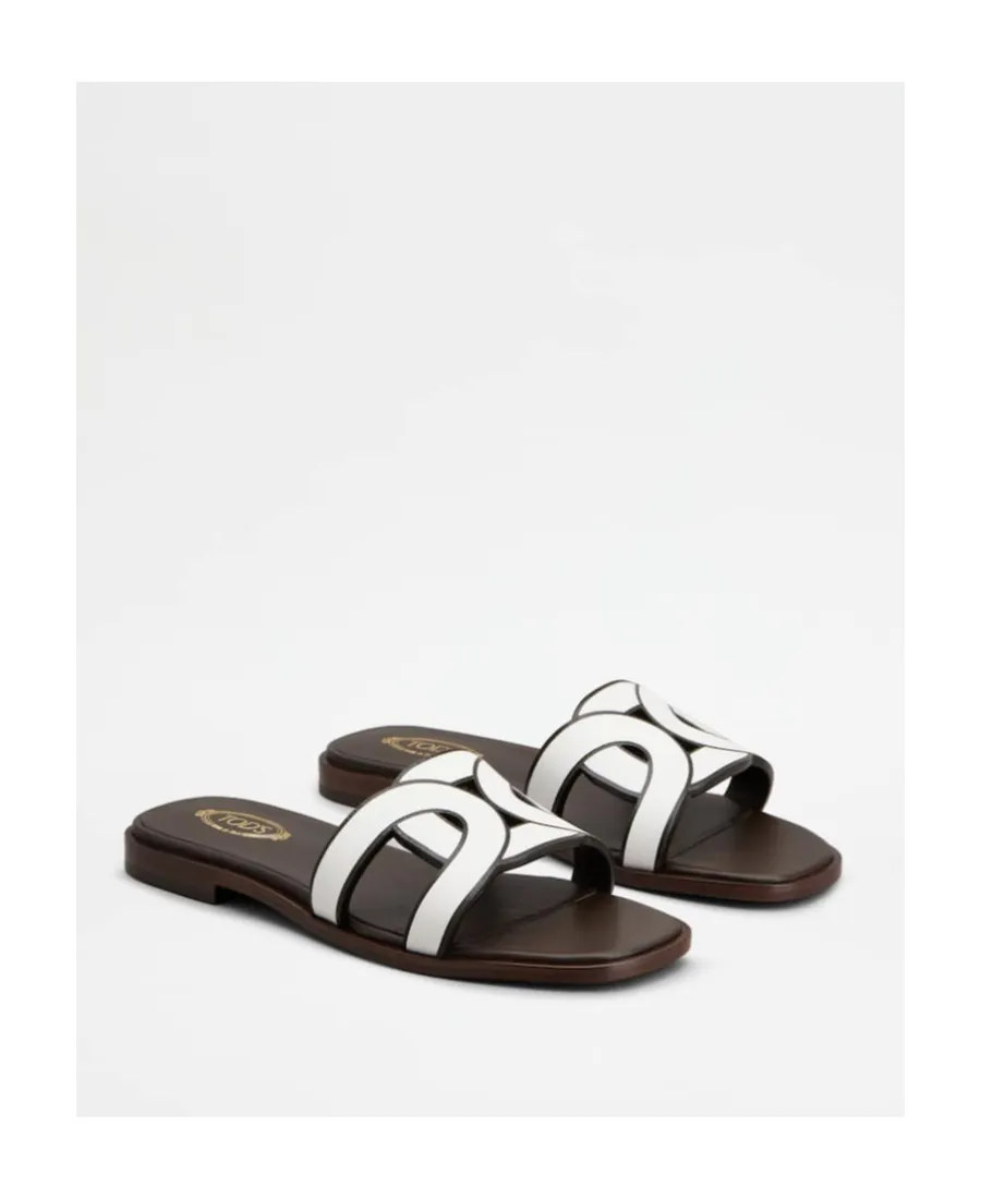 Tod's Logo Strap Slip-On Sandals