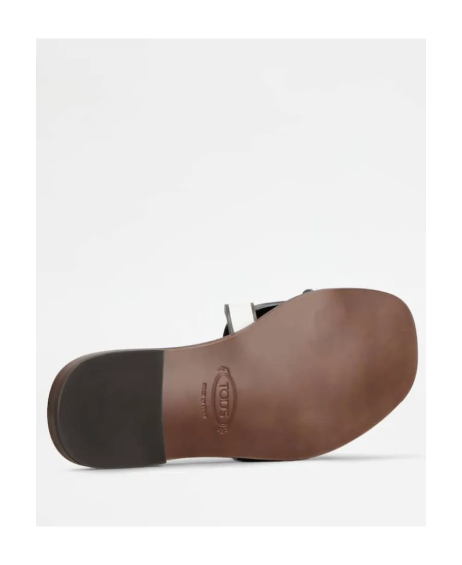 Tod's Logo Strap Slip-On Sandals