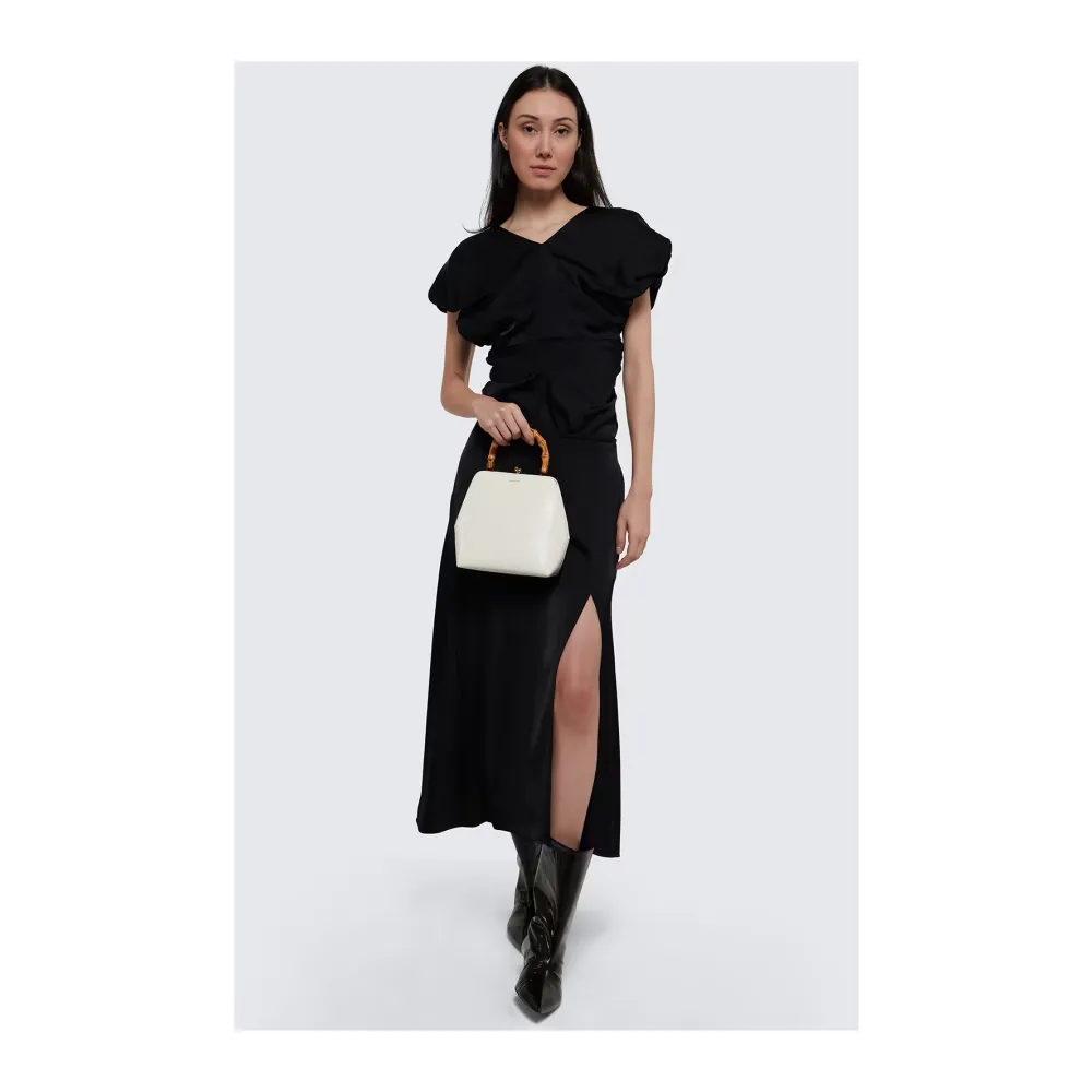 V-Neck Short-Sleeved Blouse