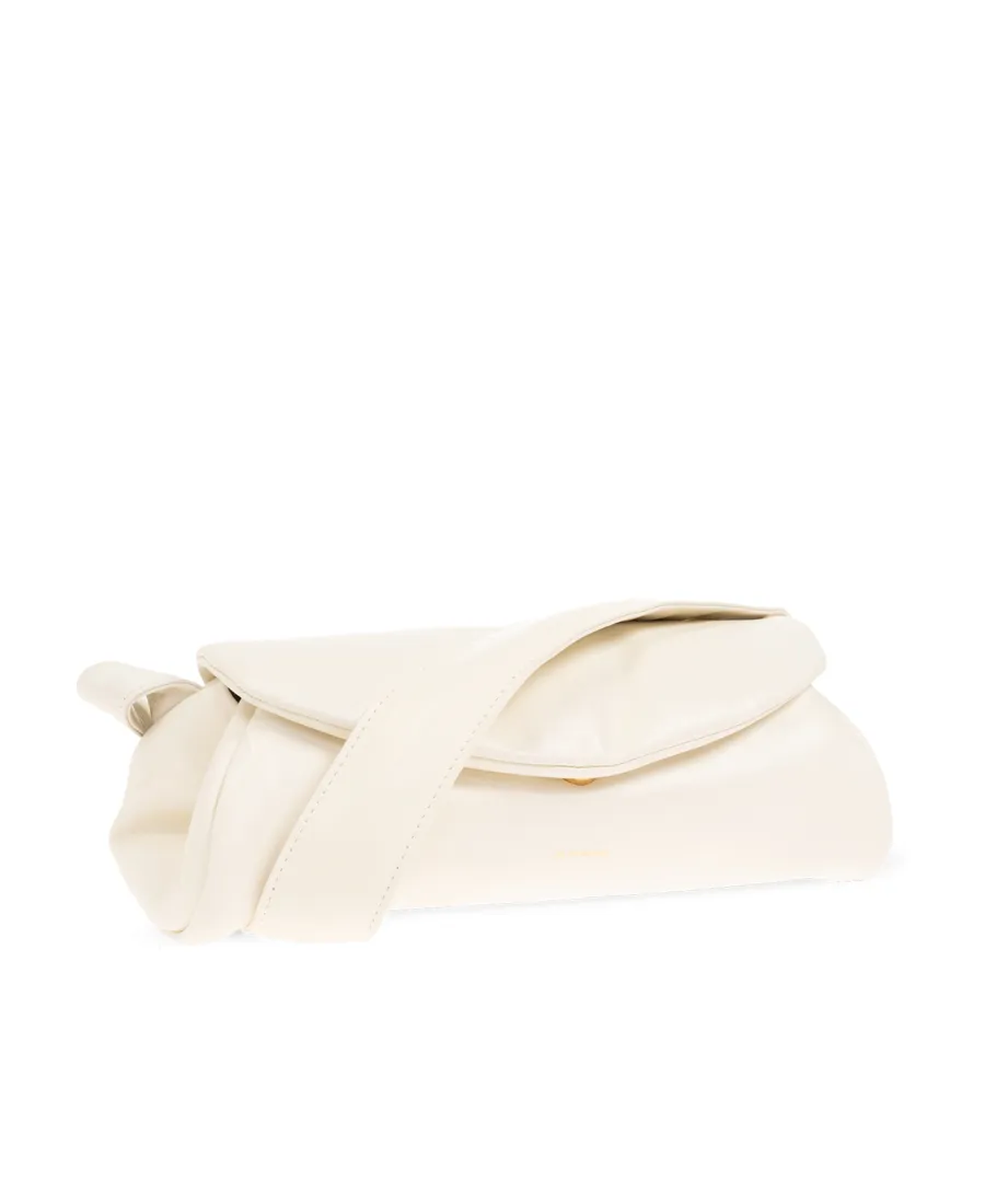 Jil Sander Logo Printed Padded Shoulder Bag