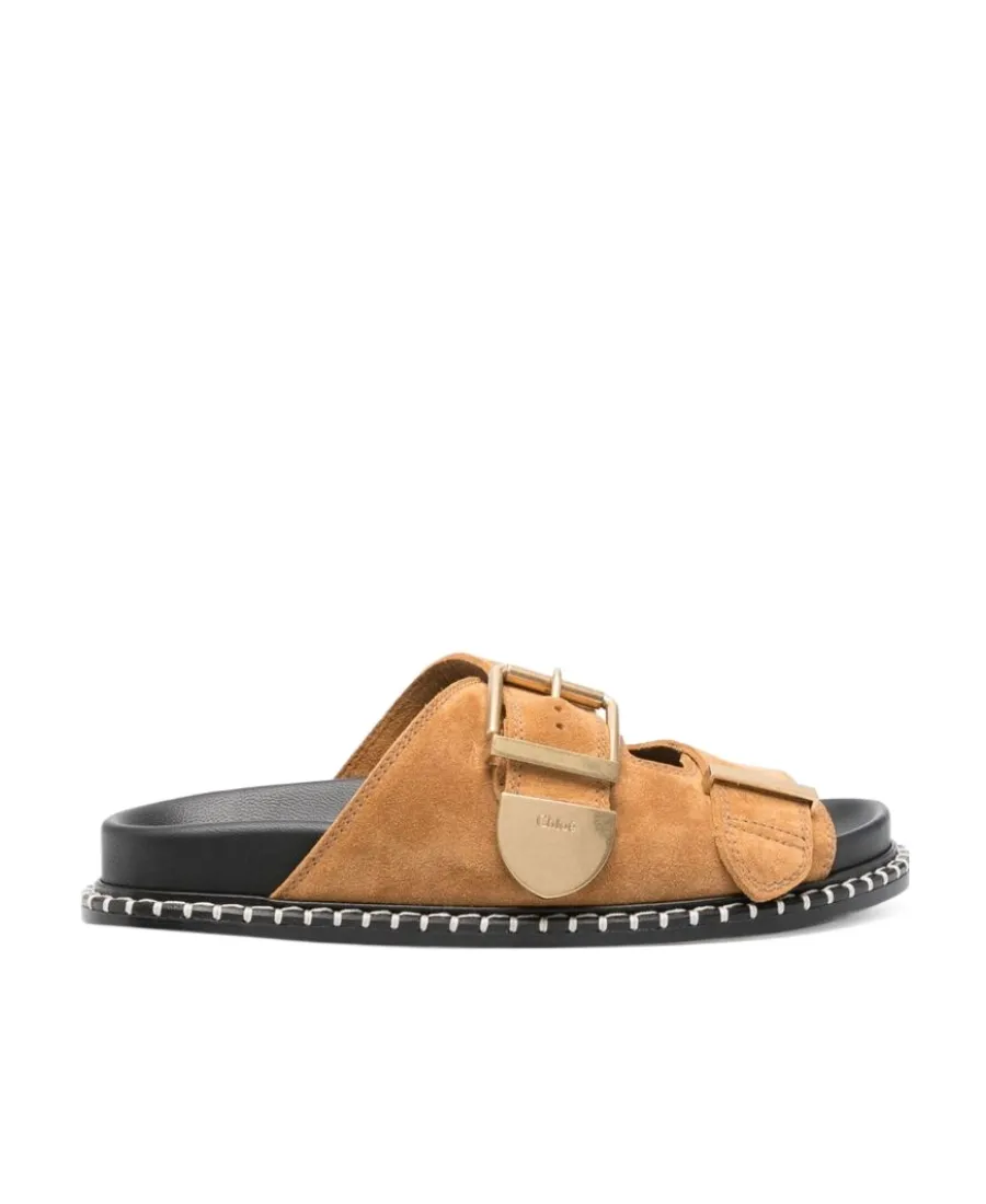 Chloé Buckle-Detailed Slip-On Sandals