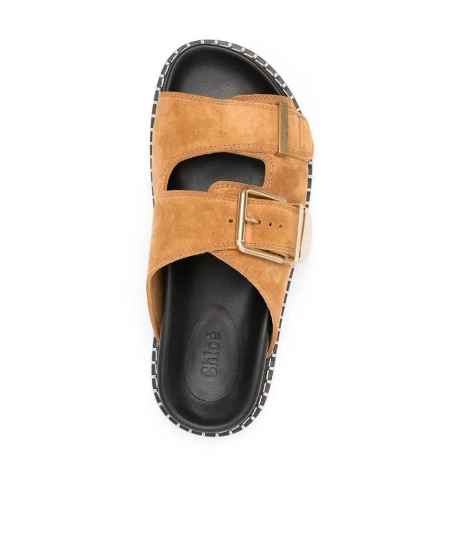 Chloé Buckle-Detailed Slip-On Sandals