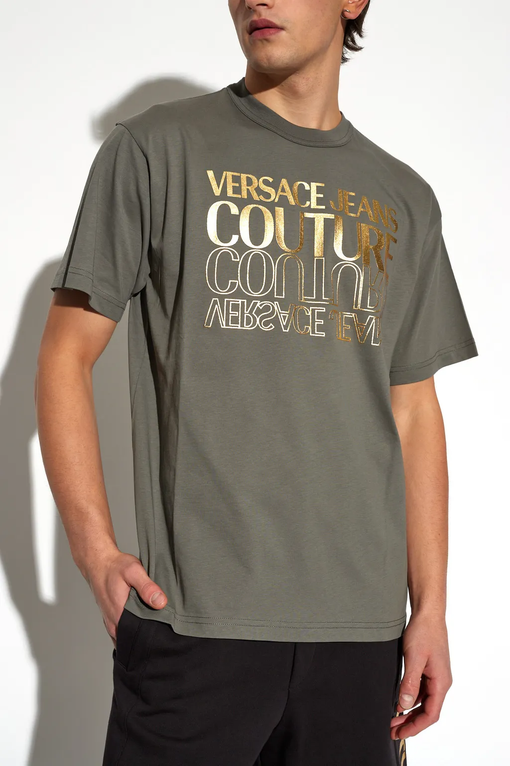 Versace Jeans Couture Logo Printed Crewneck T-Shirt