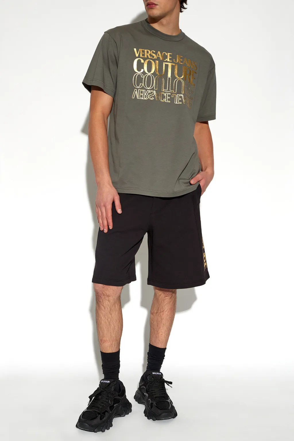 Versace Jeans Couture Logo Printed Crewneck T-Shirt
