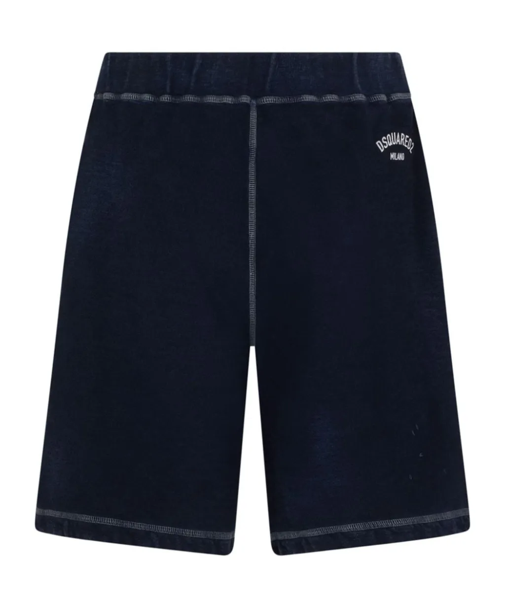 Dsquared2 Logo Printed Worn Out Effect Shorts