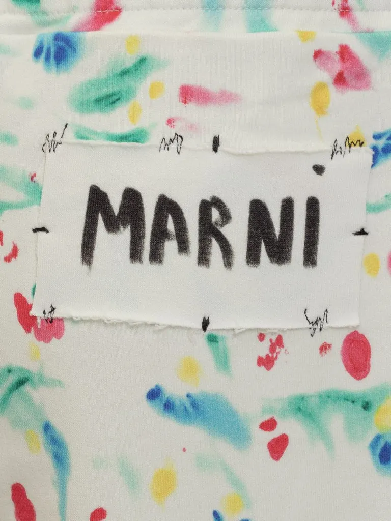 Marni Logo Patch Motif Printed Pants