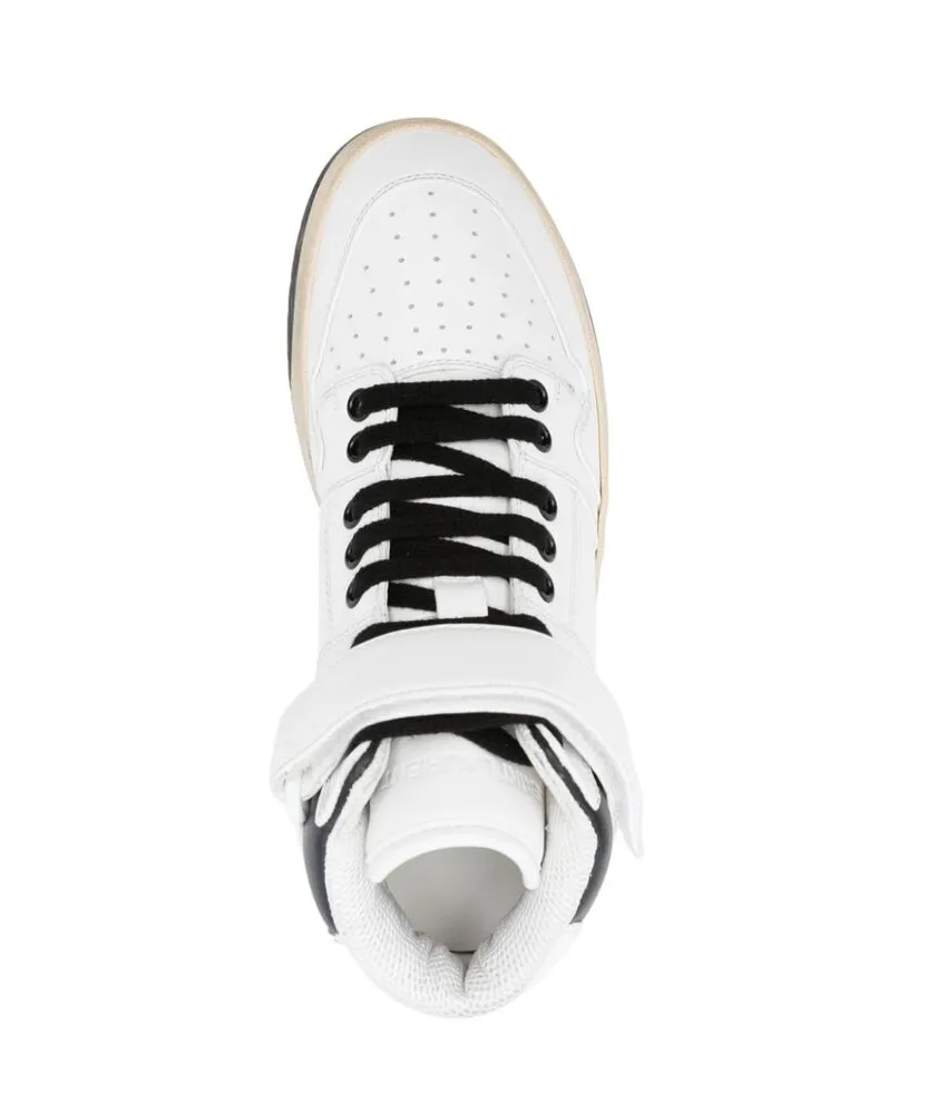 Saint Laurent Round Toe Lace-Up Sneakers
