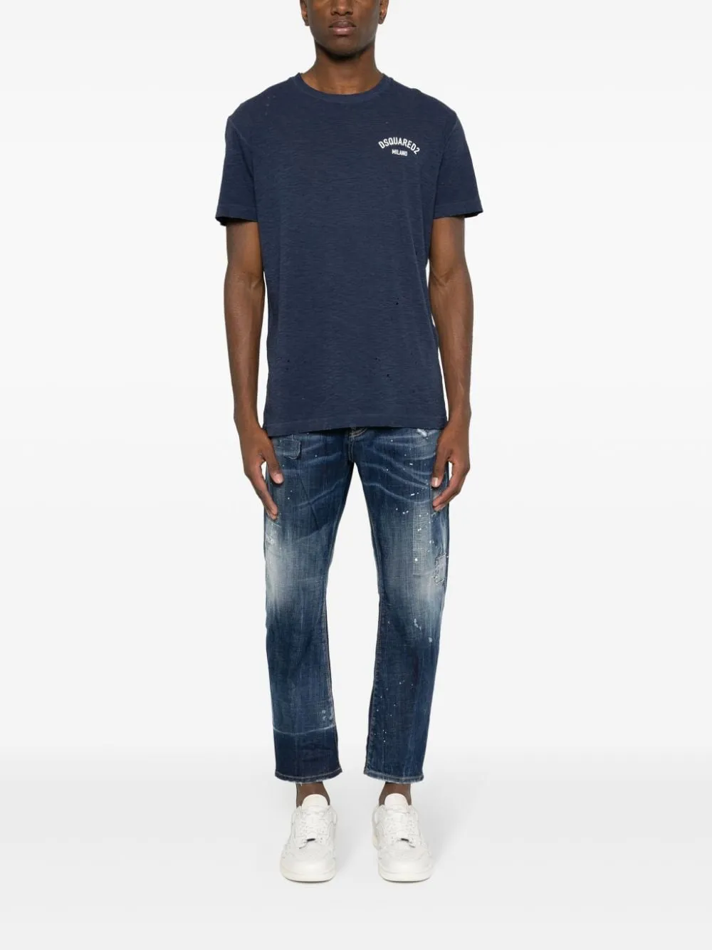 Dsquared2 Logo Printed Crewneck T-Shirt