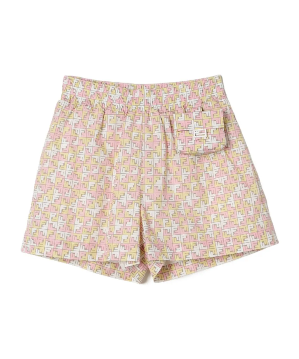 Fendi Kids Ff Printed Elasticated Waistband Shorts