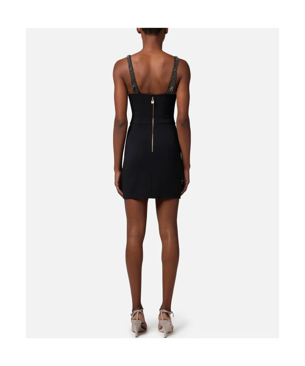 Elisabetta Franchi Embellished Sleeveless Mini Dress