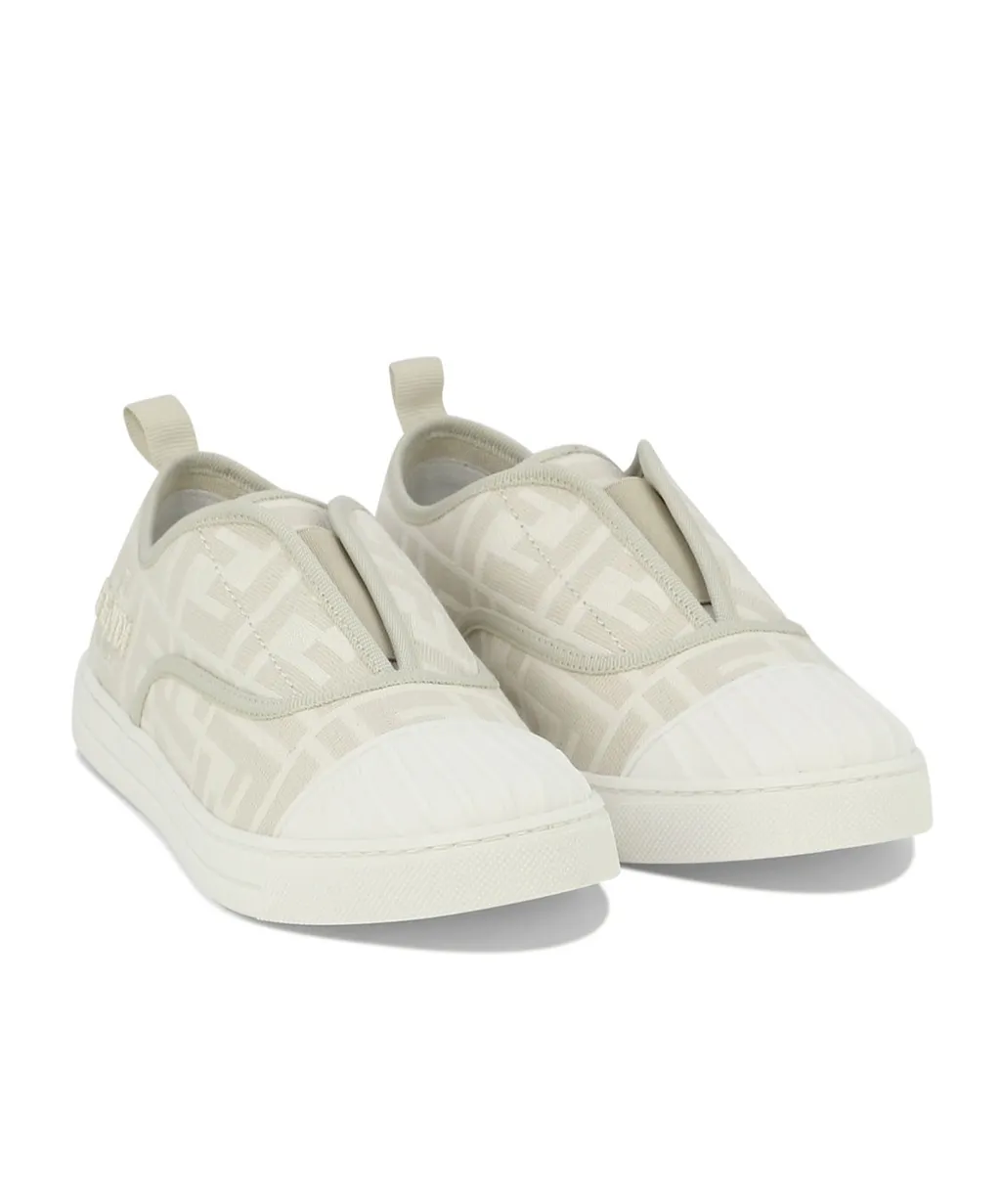 Fendi Kids Ff Jacquard Slip-On Sneakers