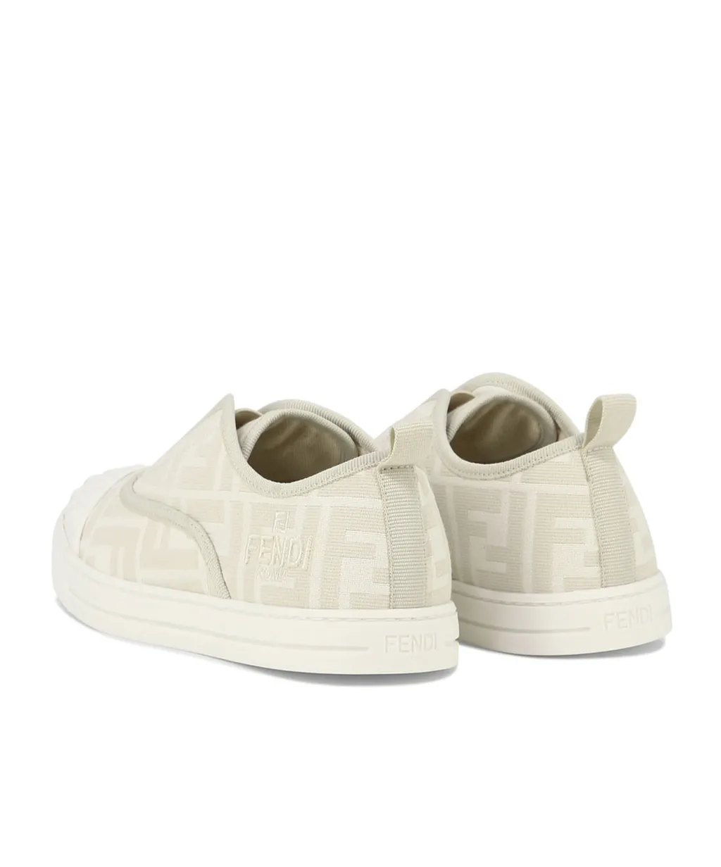 Fendi Kids Ff Jacquard Slip-On Sneakers