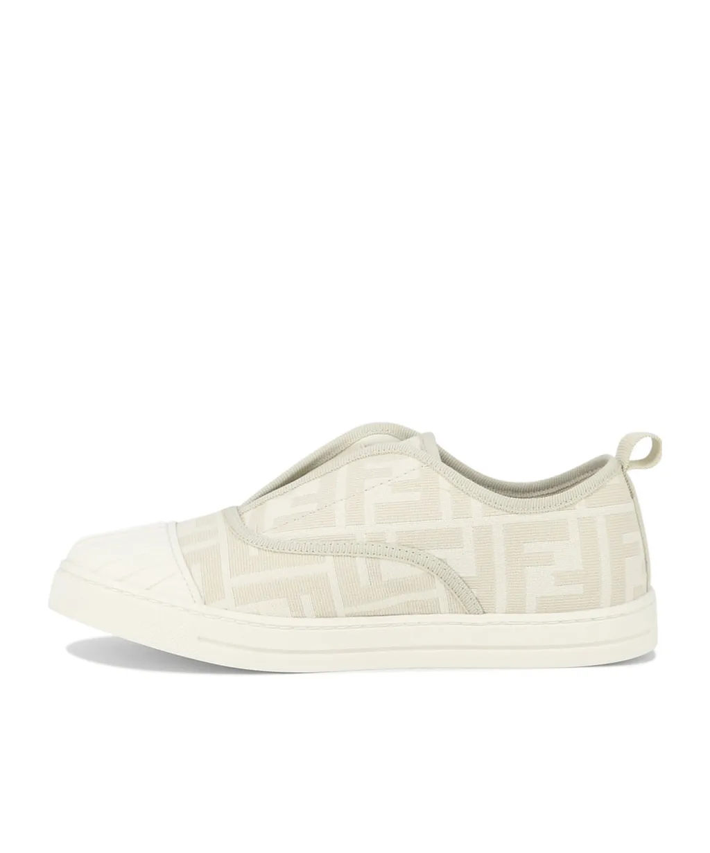 Fendi Kids Ff Jacquard Slip-On Sneakers