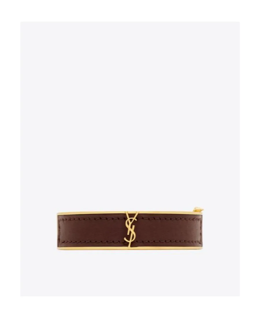 Saint Laurent Cassandre Logo Plaque Bracelet