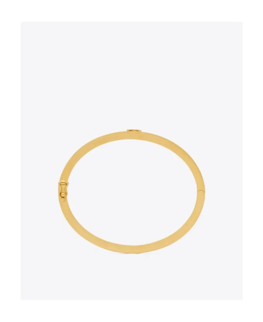 Saint Laurent Cassandre Logo Plaque Bracelet
