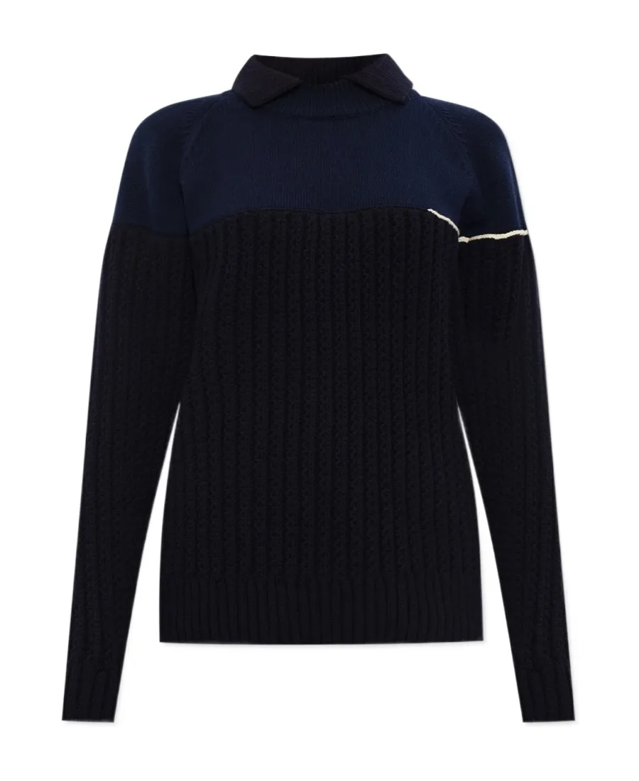 Collar Detail Wool Jumper