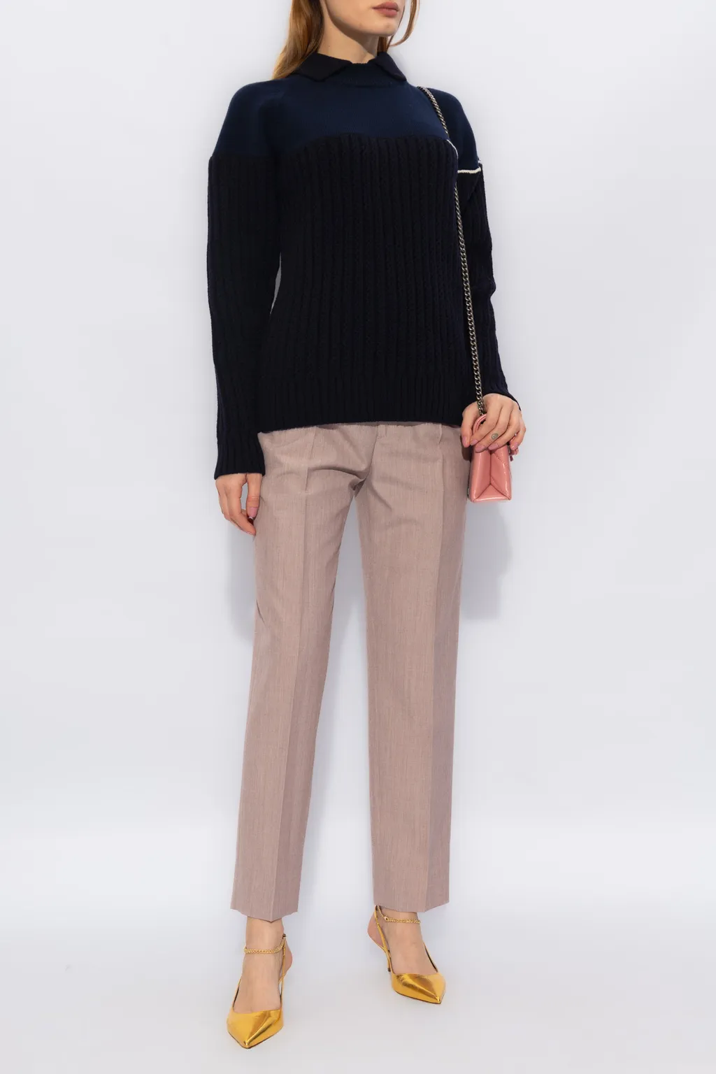 Collar Detail Wool Jumper