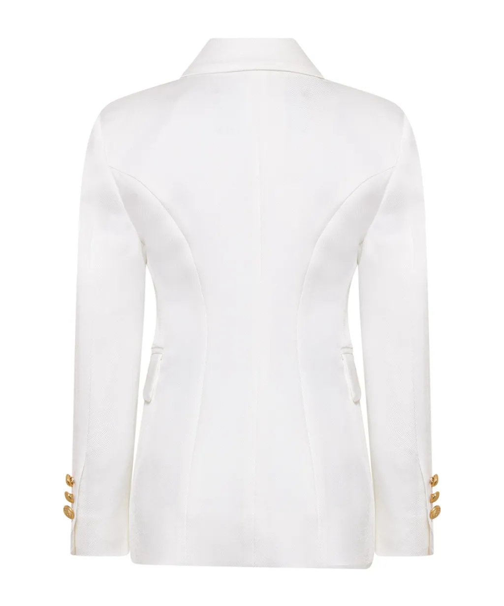Balmain Kids Asymmetric Single-Breasted Long-Sleeved Jacket