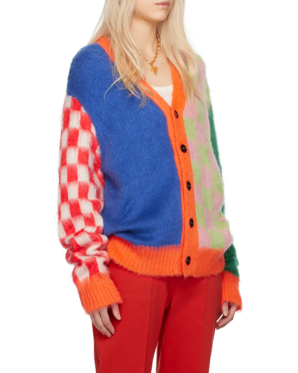 Y-Neck Long-Sleeved Sweater