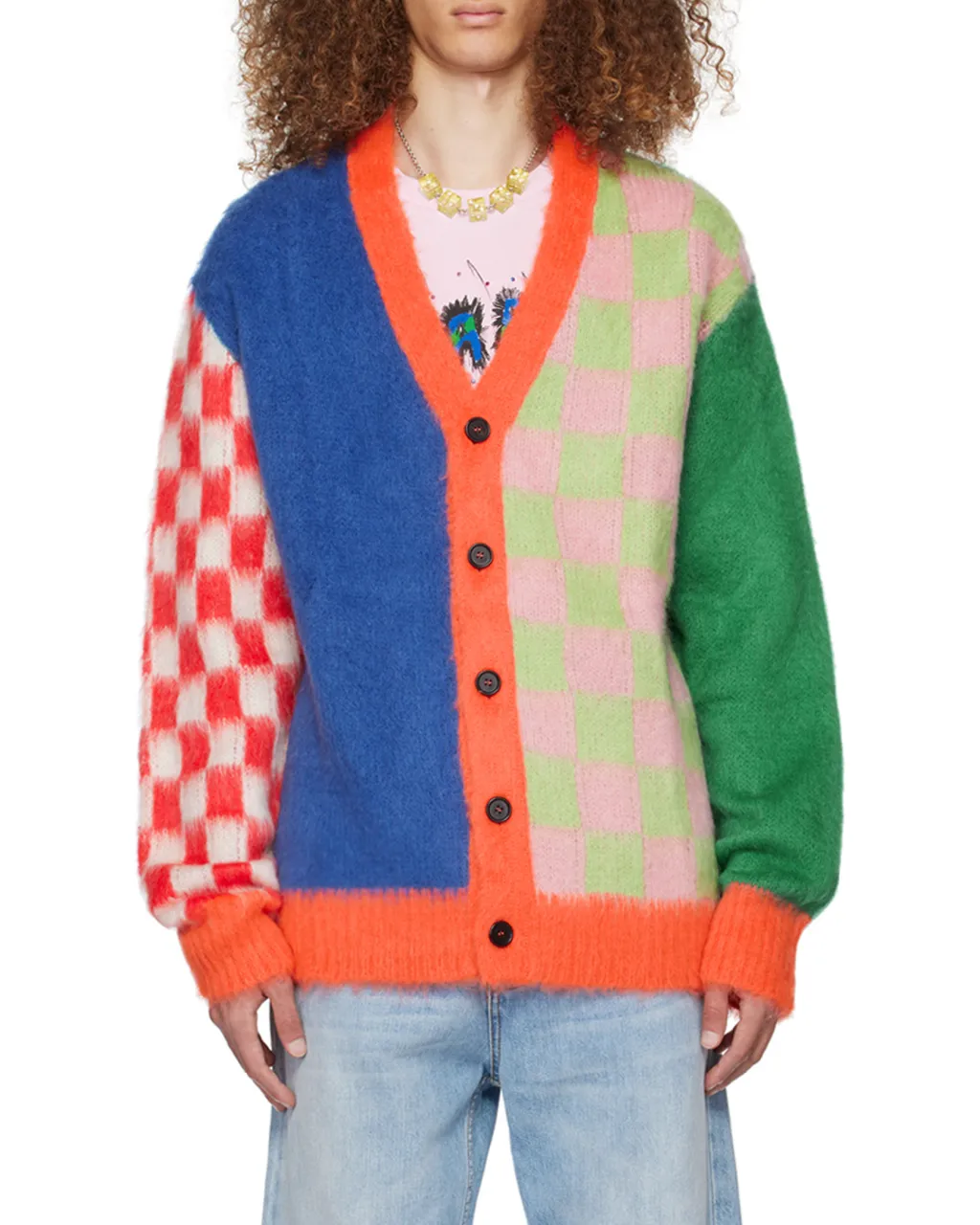 Y-Neck Long-Sleeved Sweater